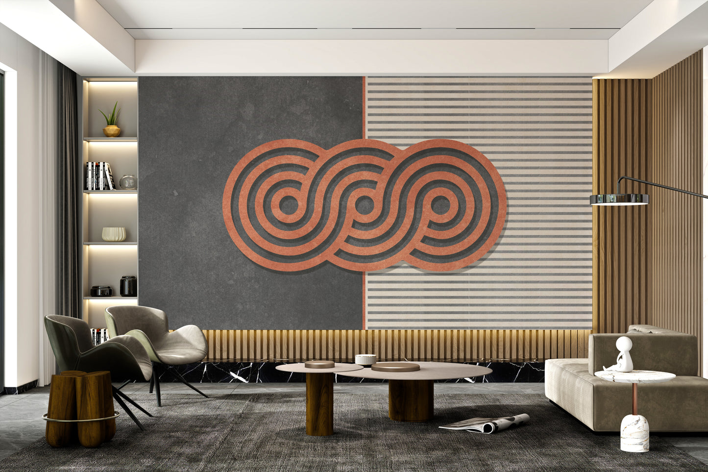 Contemporary circles design for sleek wall decor