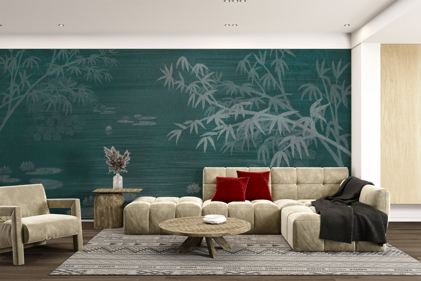 Serene bamboo design for calming room decor