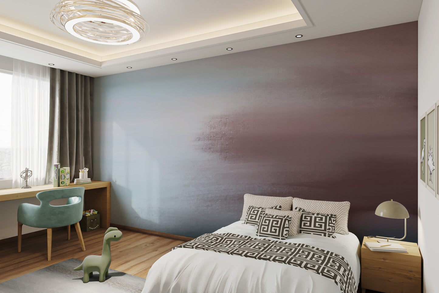 Soft gradient design for serene wall decor