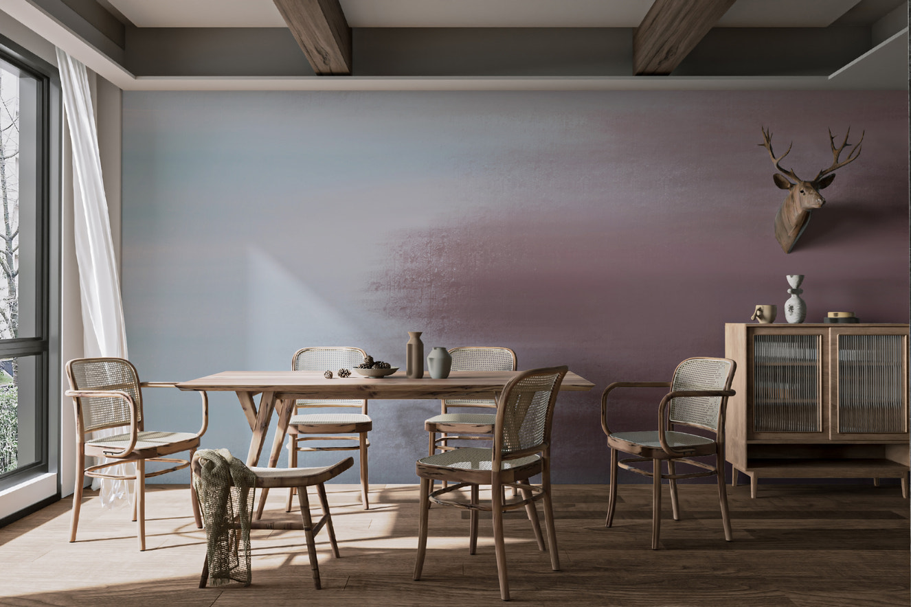 Calm abstract wall mural with soothing gradient hues