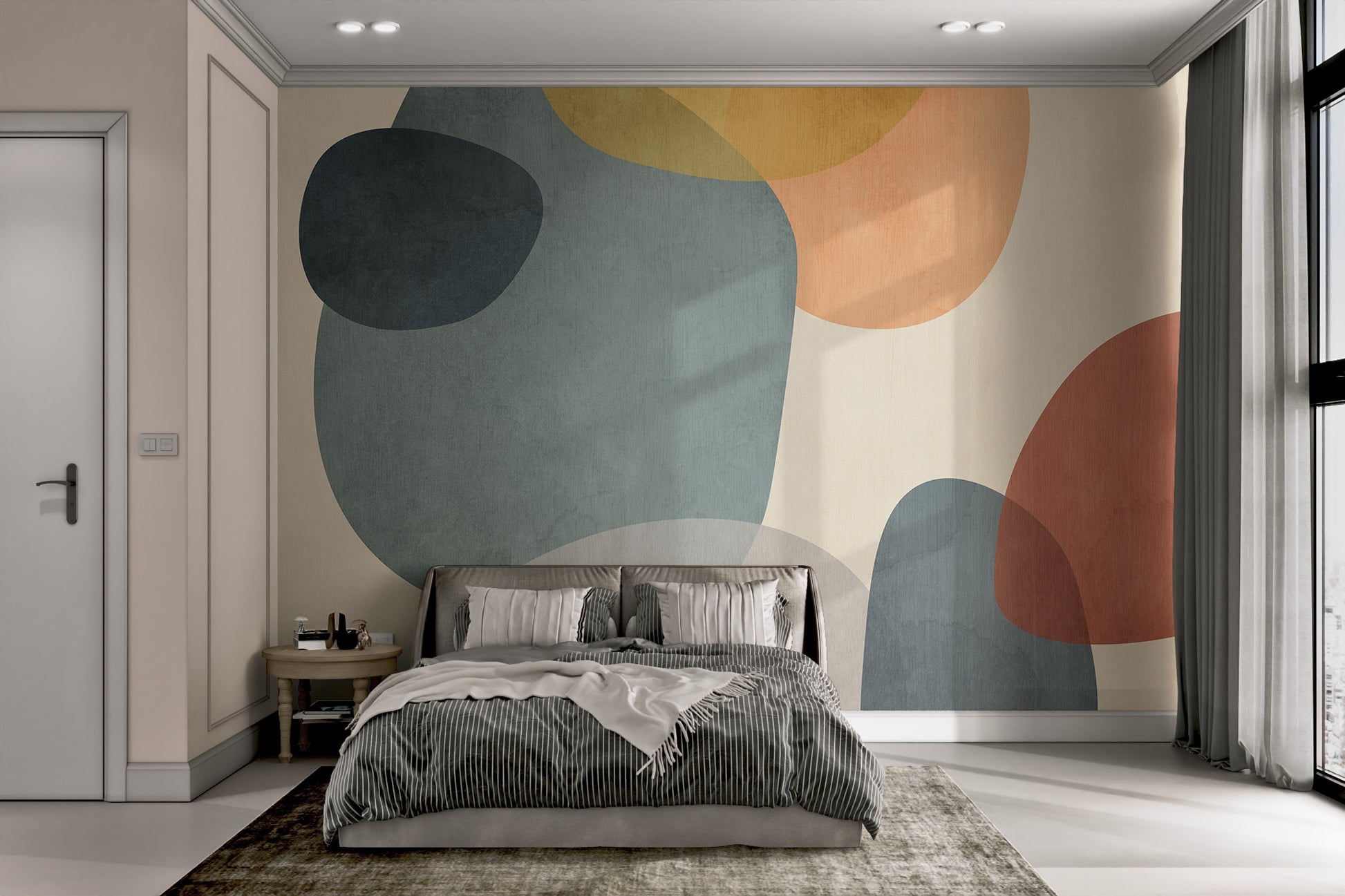 Modern geometric wallpaper with clean lines