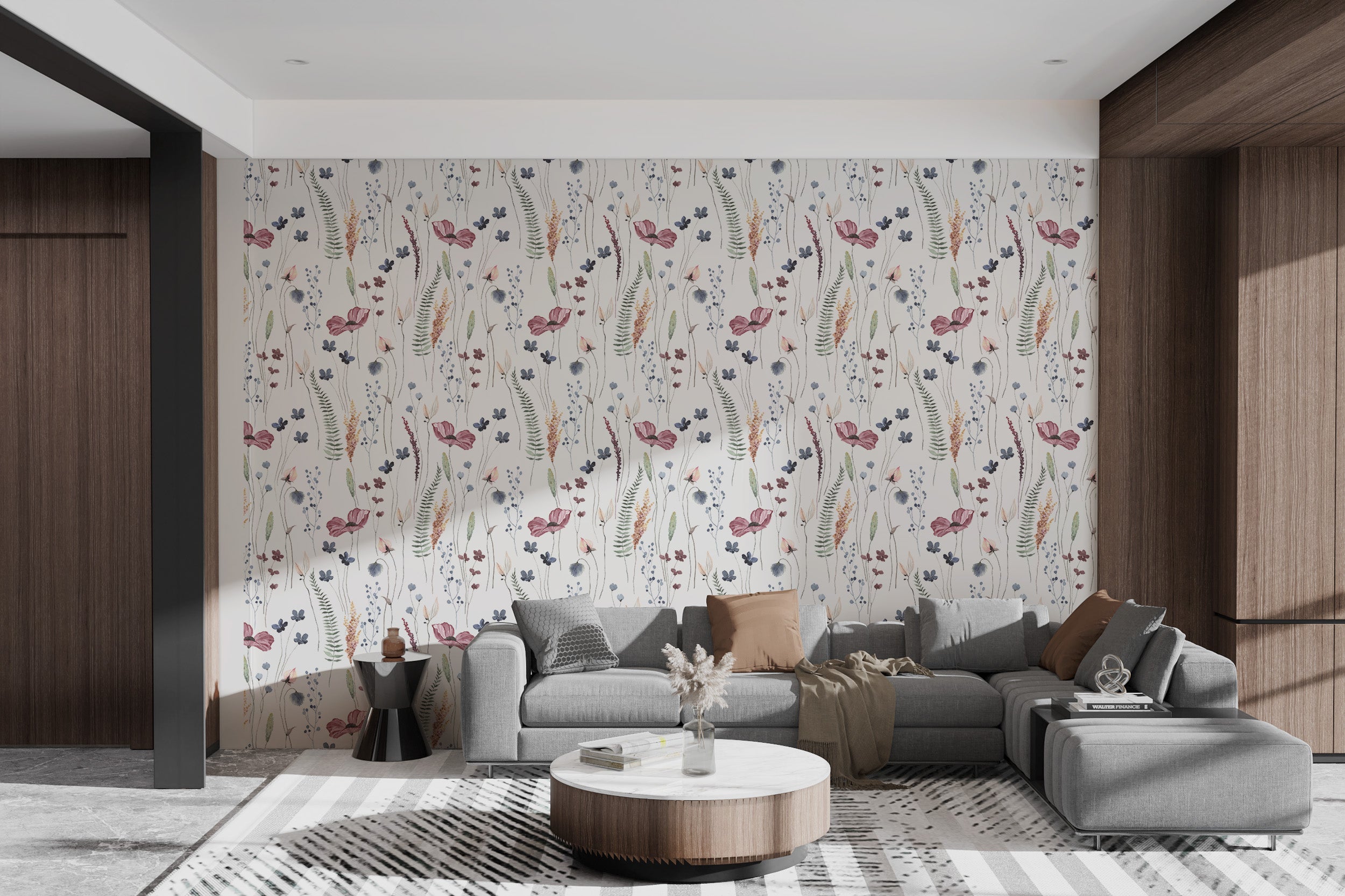 Abstract floral design for wall décor