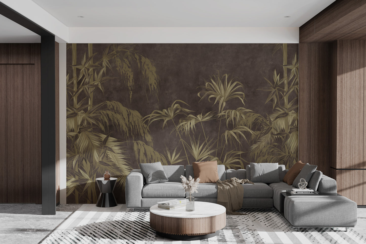 Botanical wallpaper mural with tropical vibes