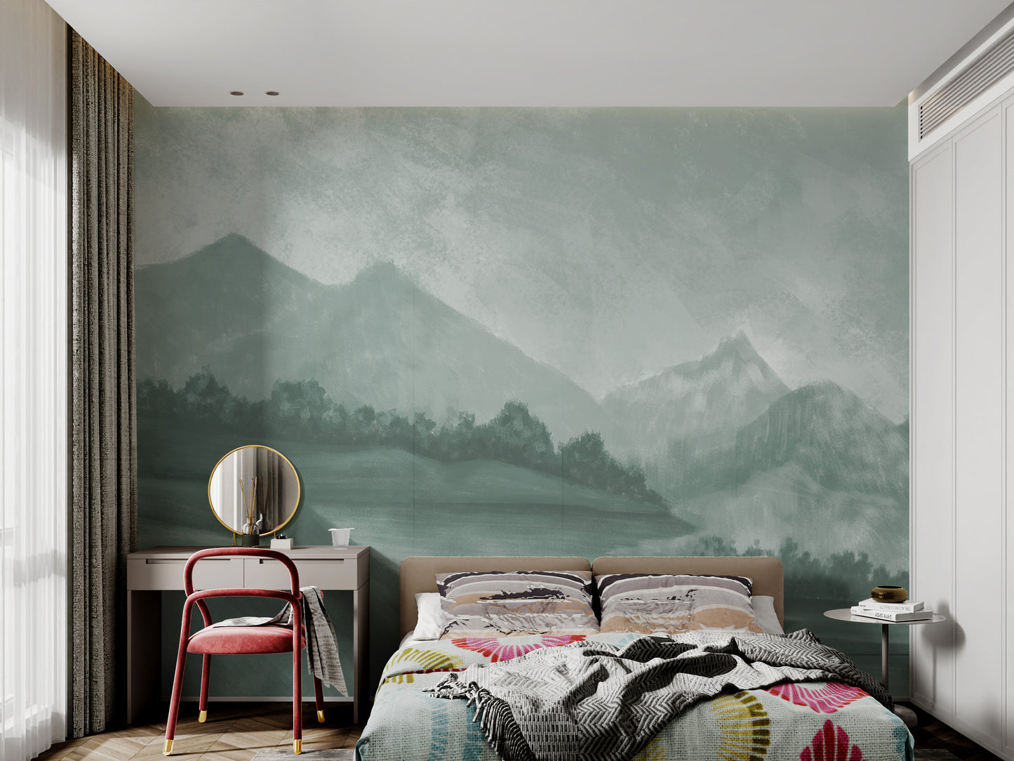 Nature Inspired Oil Painting Mountain Wall Murals