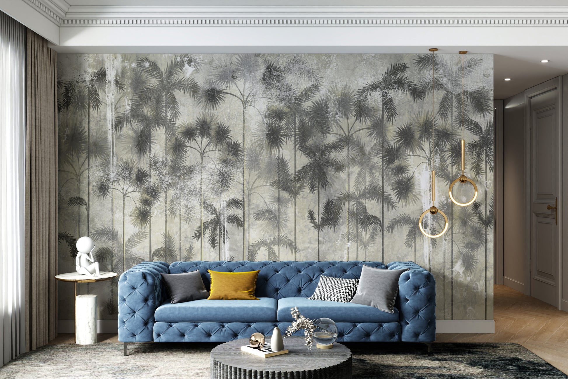 Exotic tropical wall mural for home decor