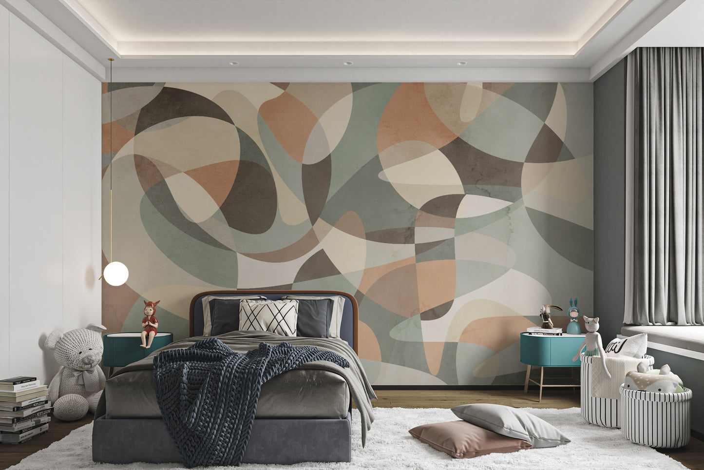 Earth Tones Geometric Wallpaper