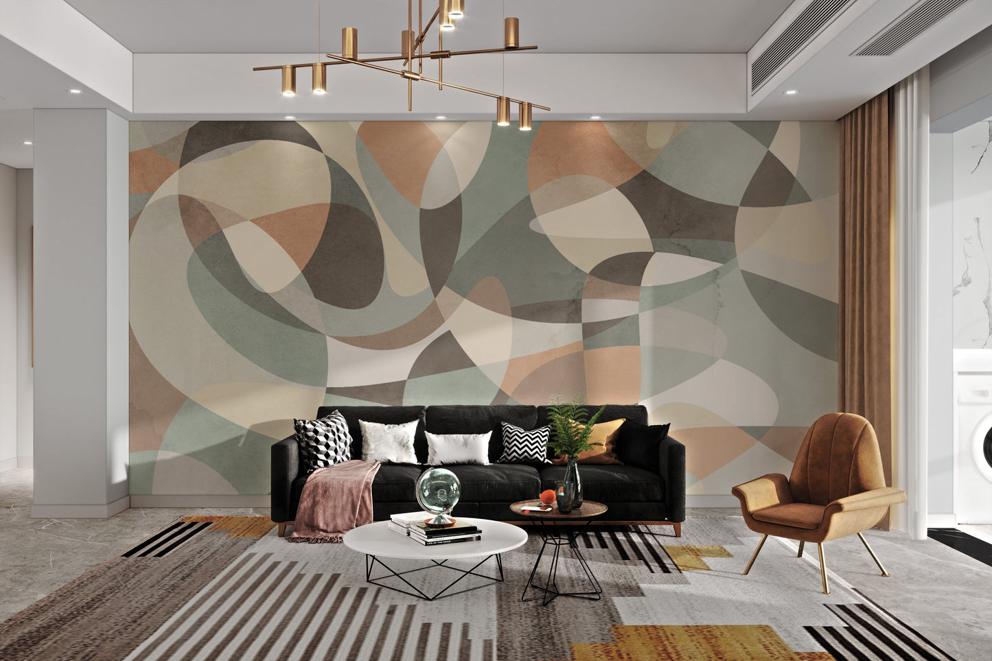 Earth Tones Geometric Wallpaper