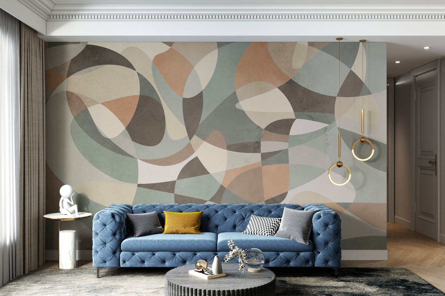 Earth Tones Geometric Wallpaper