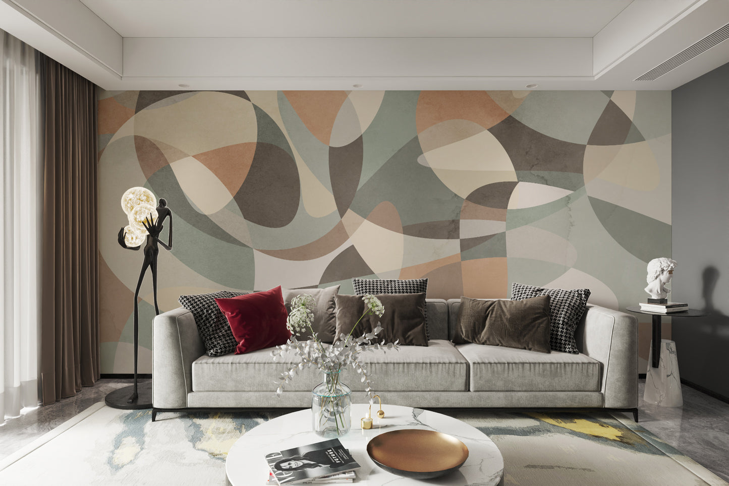 Earth Tones Geometric Wallpaper