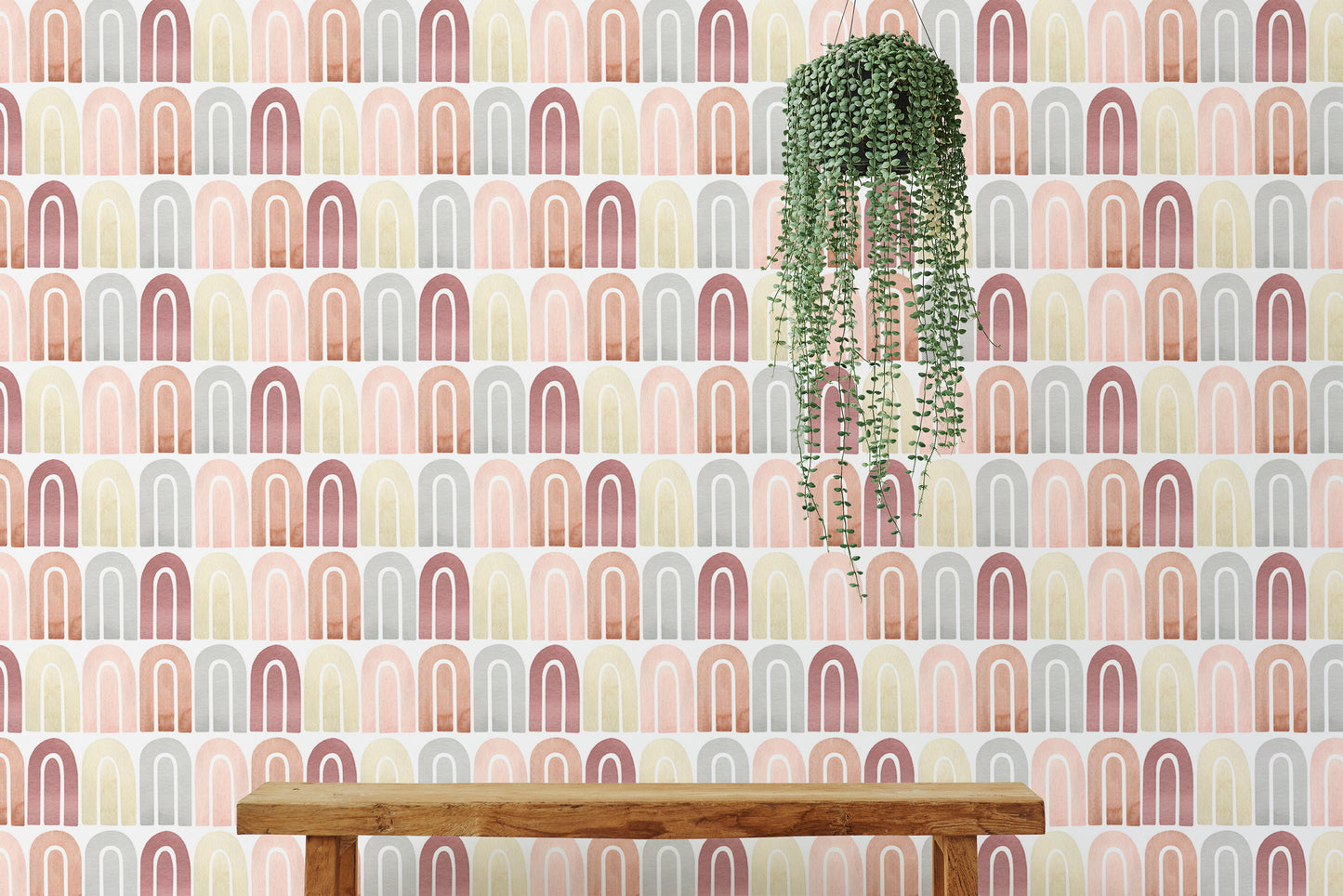 Stylish Boho wallpaper with abstract pastel hues.