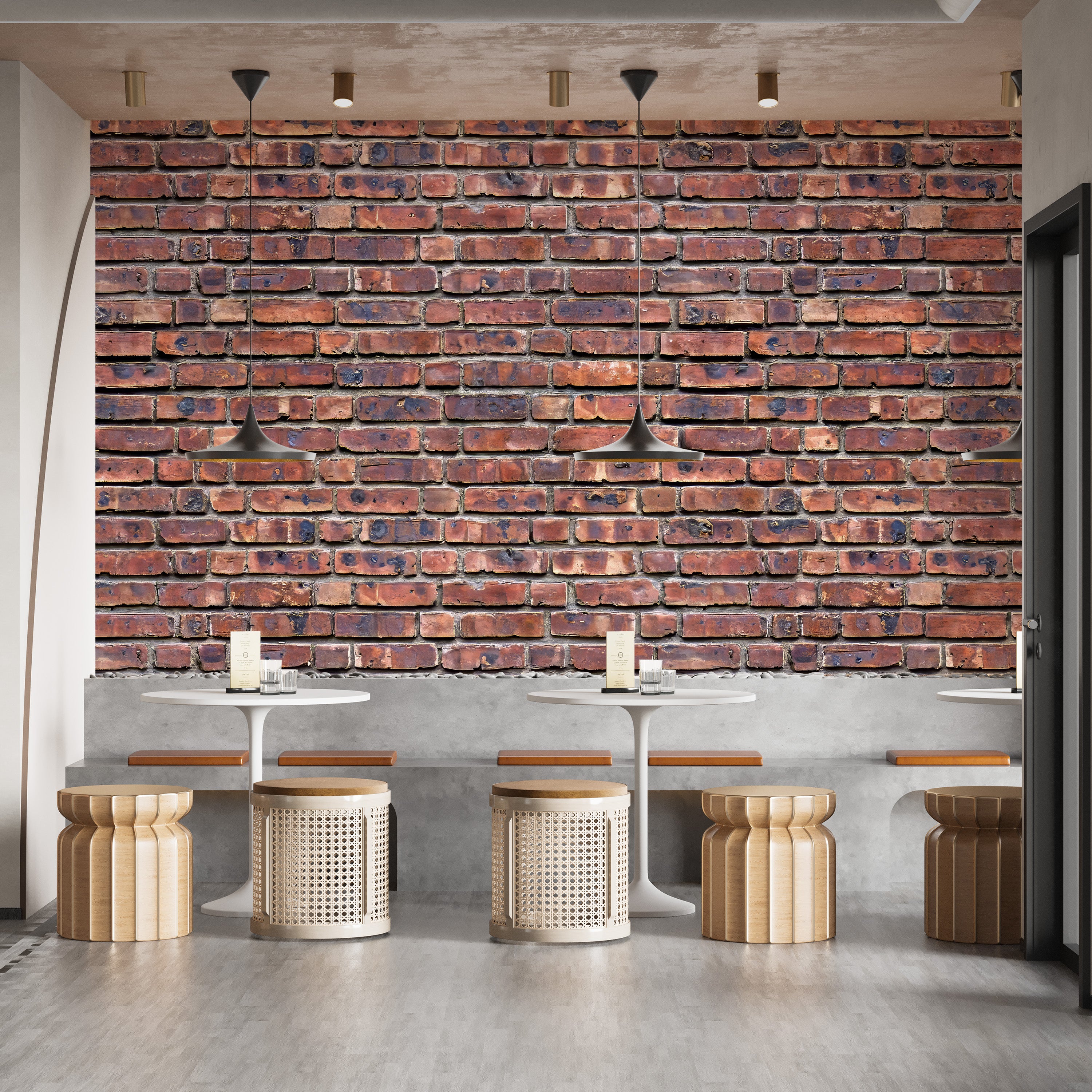 Antique brick texture wallpaper mural for vintage decor