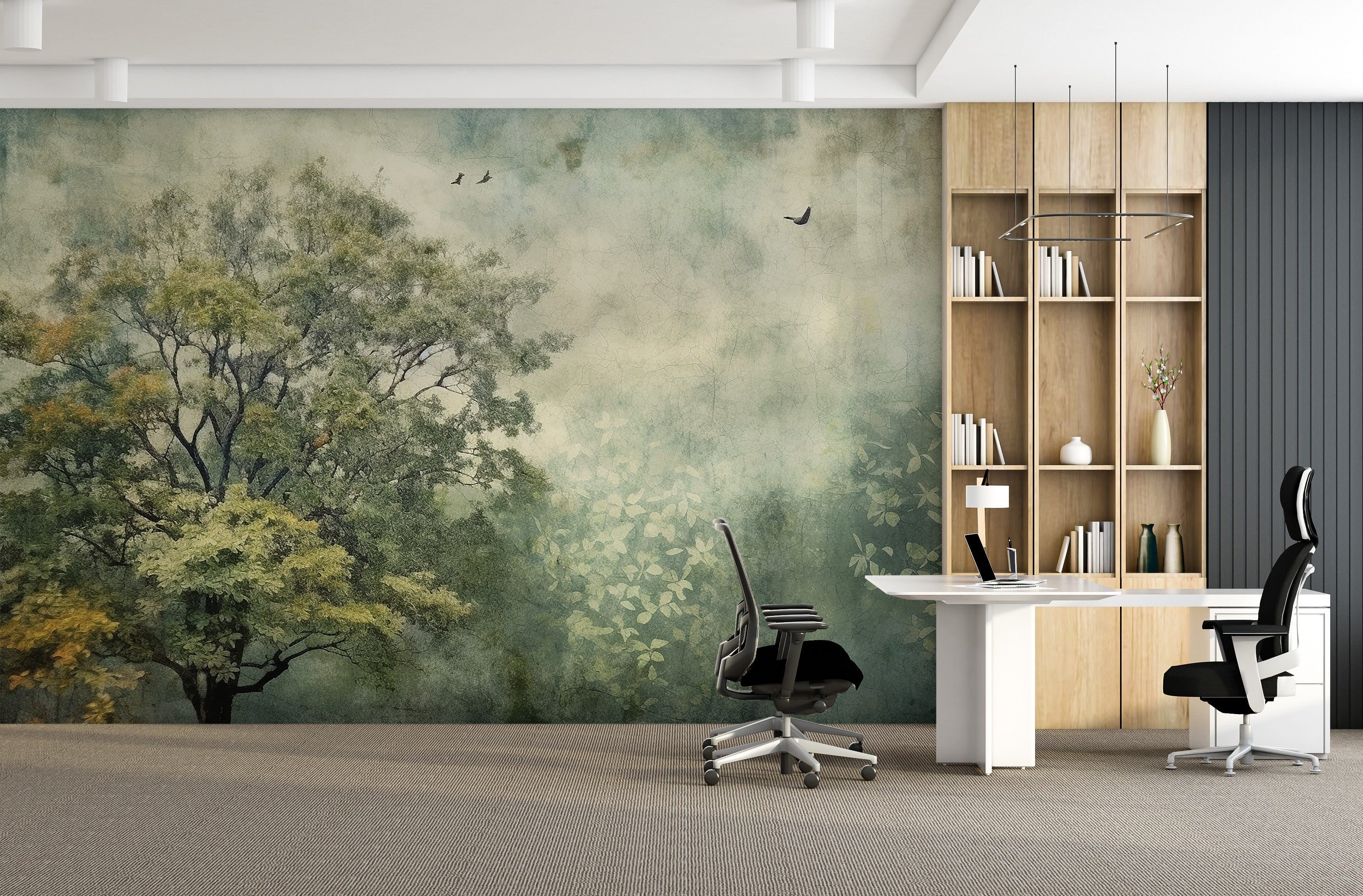 Misty Forest Wallpaper Mural